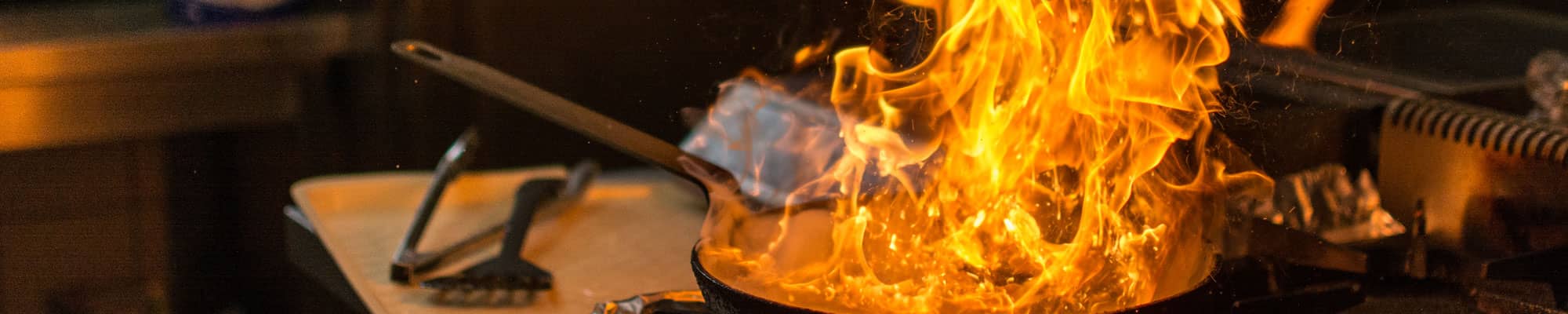 Frying pan on fire at Chester business